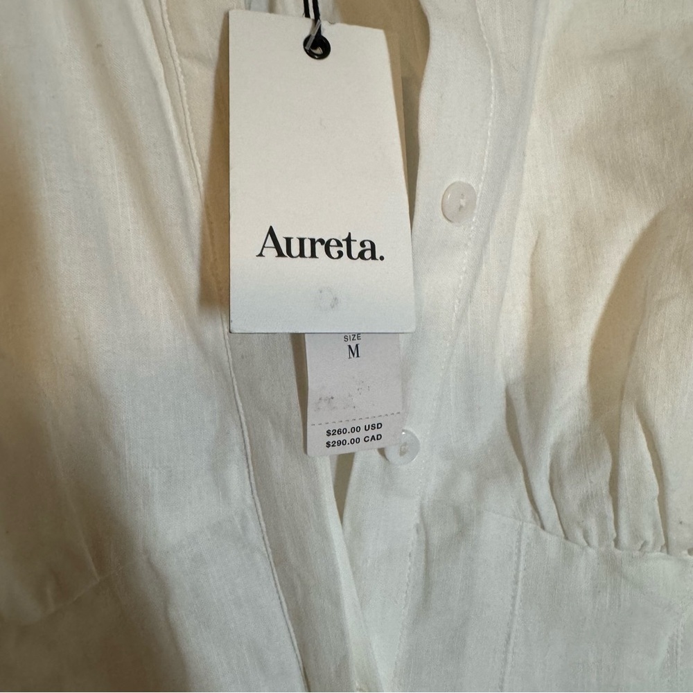 Anthropologie Aureta Studio x Anthropologie Pleated Shirt Dress M - Picture 8 of 12